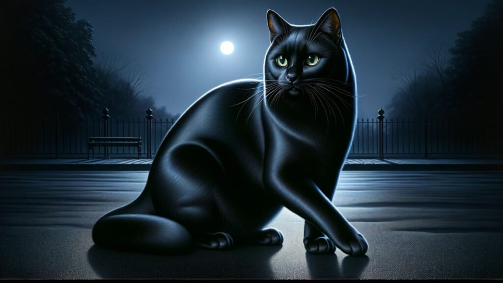 神秘的な黒猫