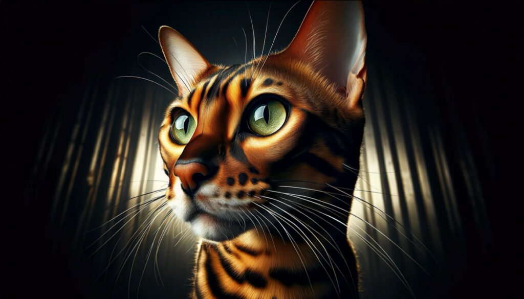 瞳が美しいベンガル猫の瞳