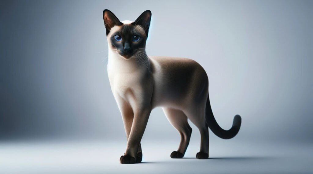 美しいスタイルのシャム猫